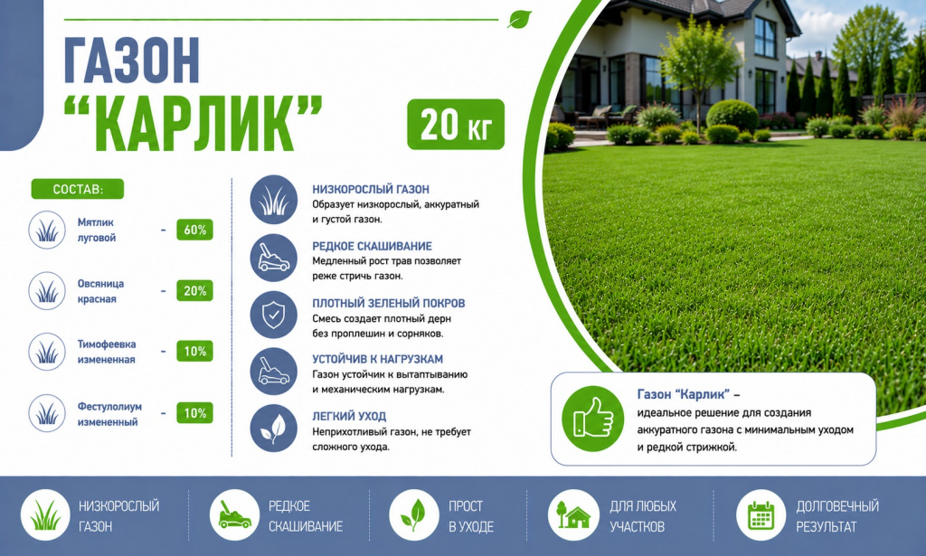 газон Карлик 20 кг газон Карлик 20 кг